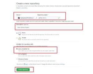 Github New Repository
