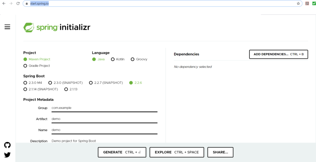 How to use Spring Initializr