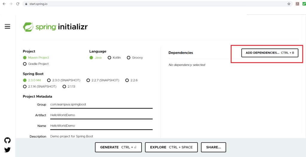 How to use Spring Initializr
